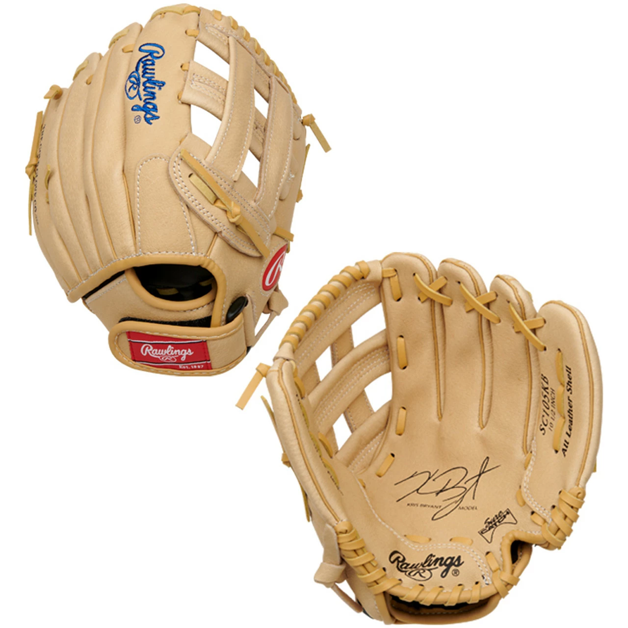 Rawlings Sure Catch Kris Bryant Signature 10.5" Youth Baseball Glove 3 Rawlings Sure Catch Kris Bryant Signature 10.5" Youth Baseball Glove