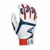Easton Gametime Youth Baseball Batting Gloves – USA Special Edition -Easton Sales white navy red 50074.1610732797